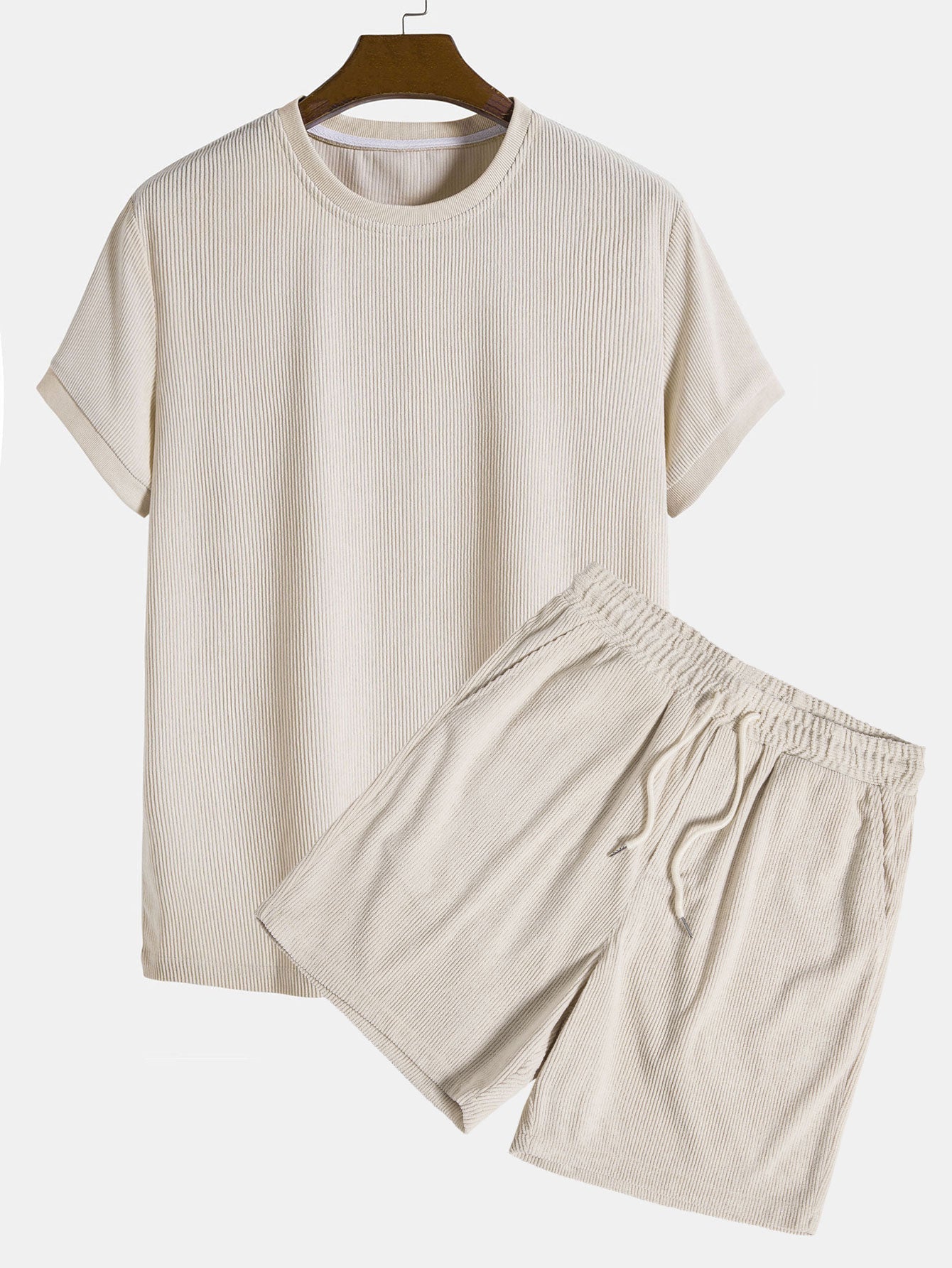 Stretch Corduroy Ringer T-Shirt & Corduroy Shorts