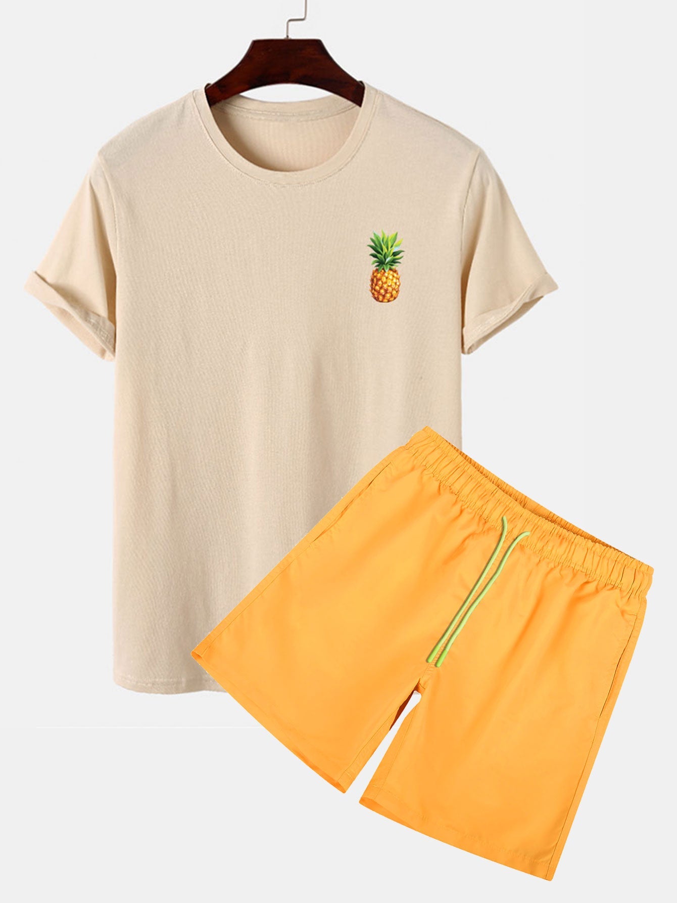 Pineapple Print T-Shirt & Swim Shorts