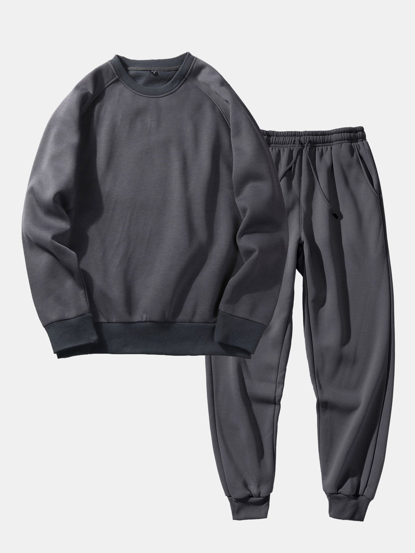 Basic Crew Neck Sweatshirt & Jogger Pants