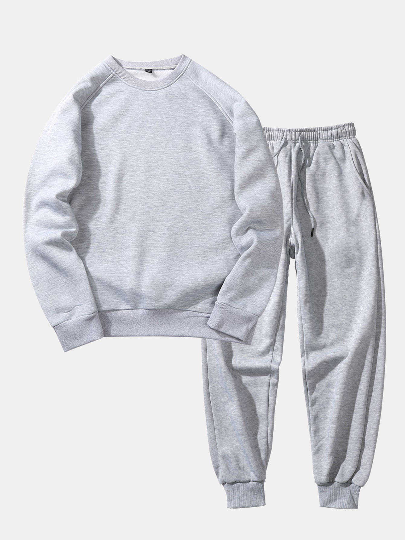 Basic Crew Neck Sweatshirt & Jogger Pants