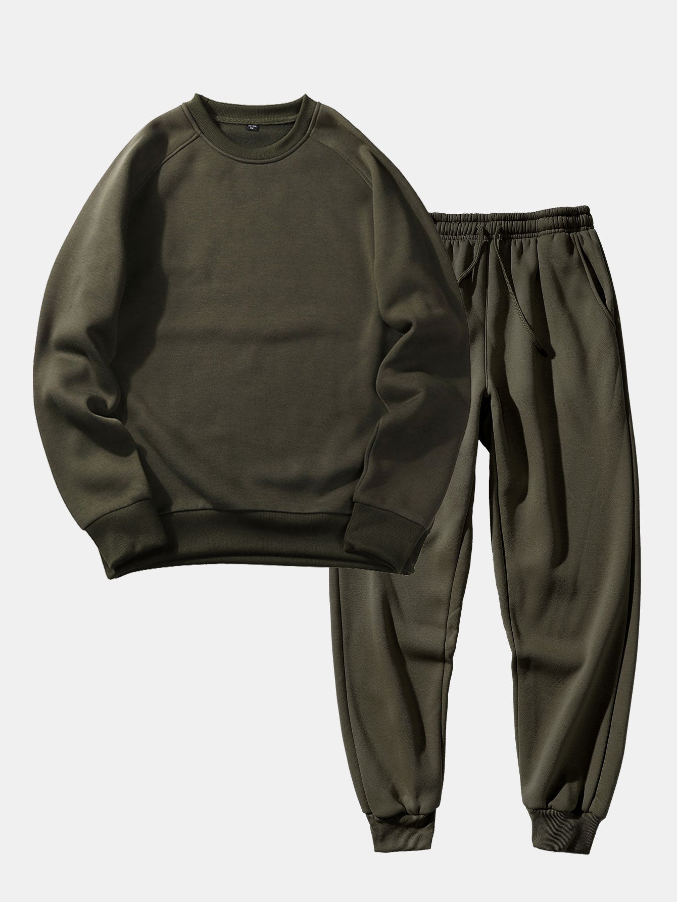 Basic Crew Neck Sweatshirt & Jogger Pants