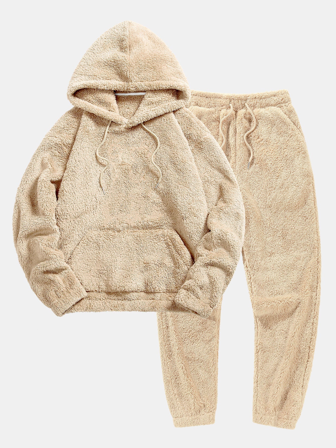 Basic Teddy Hoodie & Teddy Jogger Pants