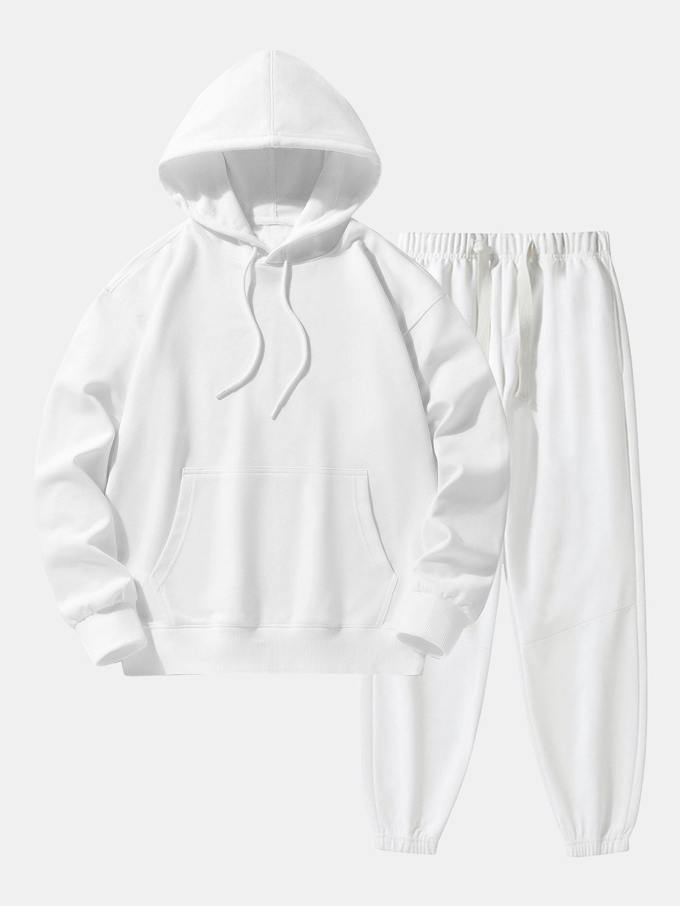 Basic Heavy Weight Drop Shoulder Relaxed Hoodie & Jogger Pants