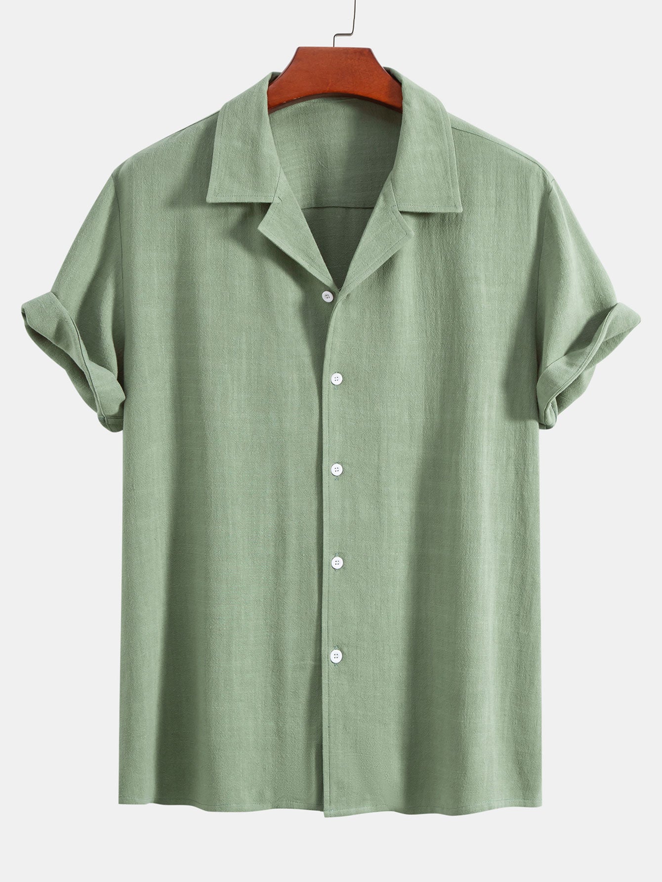 Linen Rayon Blend Cuban Shirt