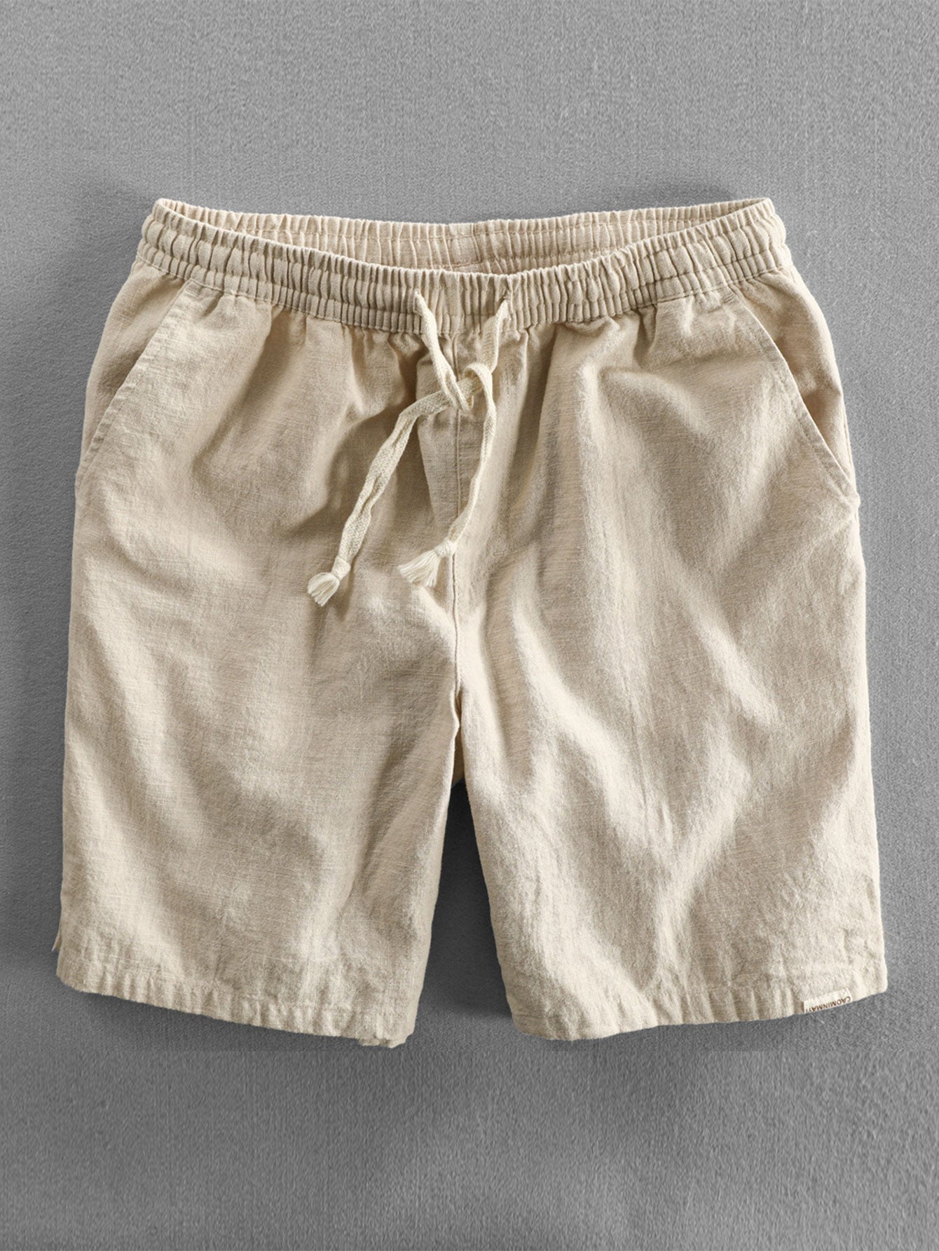 Linen Rayon Blend Cuban Shirt & Linen Cotton Blend Drawstring Shorts