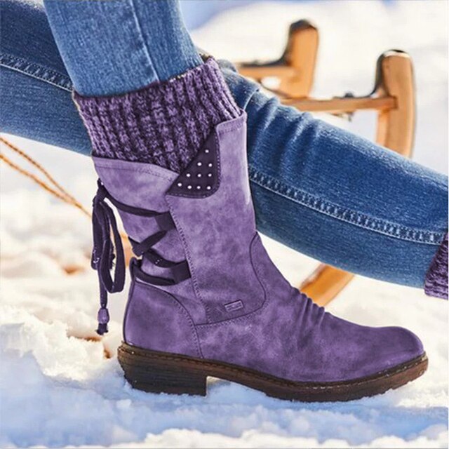 Emberly | Cozy Chic Boots with Knit Finish