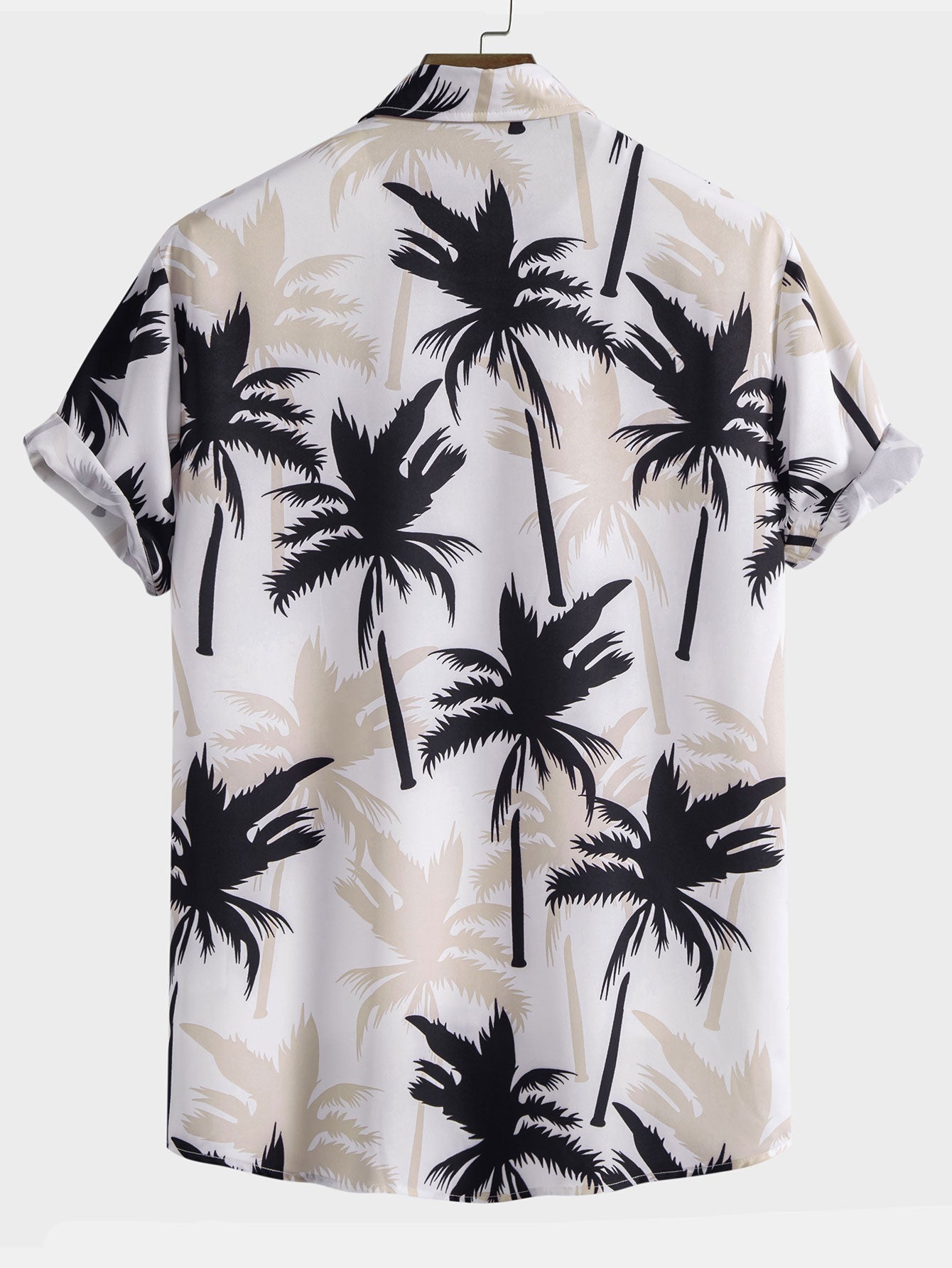 Palm Tree Print Button Up Shirt & Swim Shorts