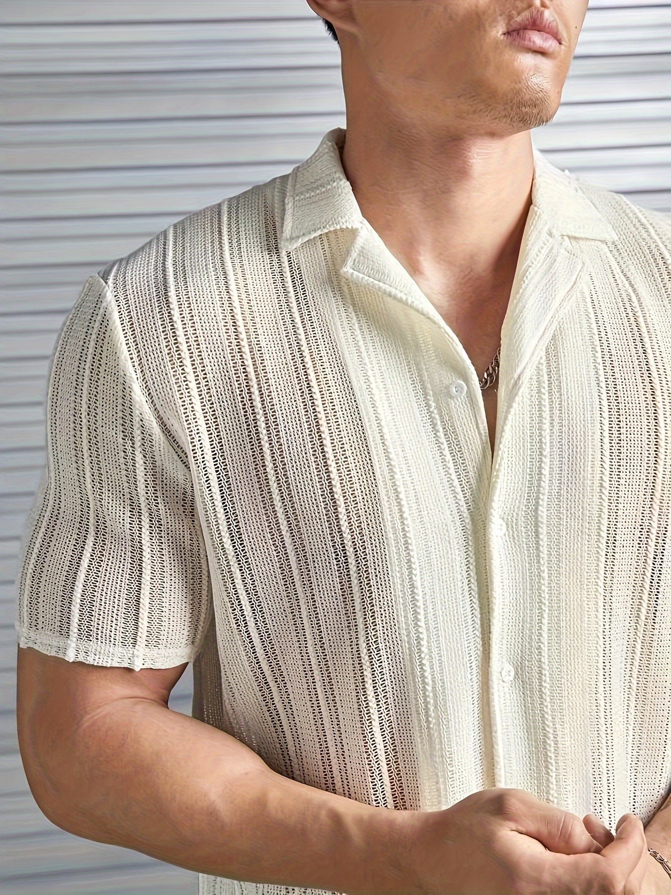 WOVEN STRIPES SHIRT - ABRIKOOS