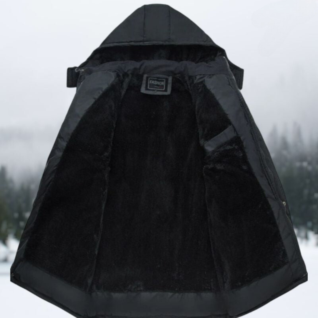 Cassius | Black Insulated Winter Jacket