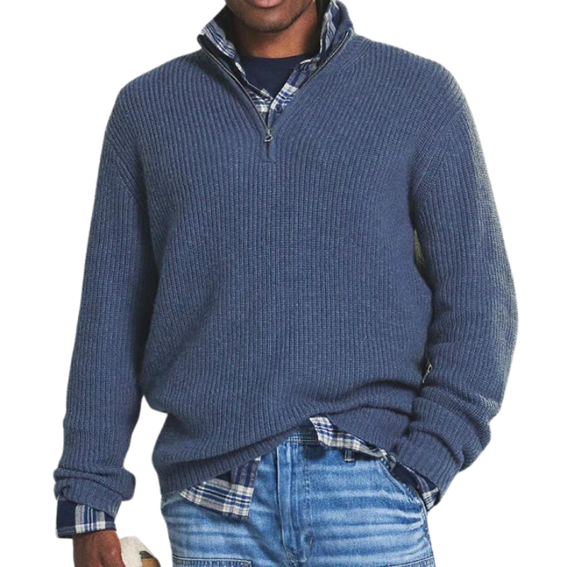 Owen | Casual Warm Sweater with Zip Collar for Men