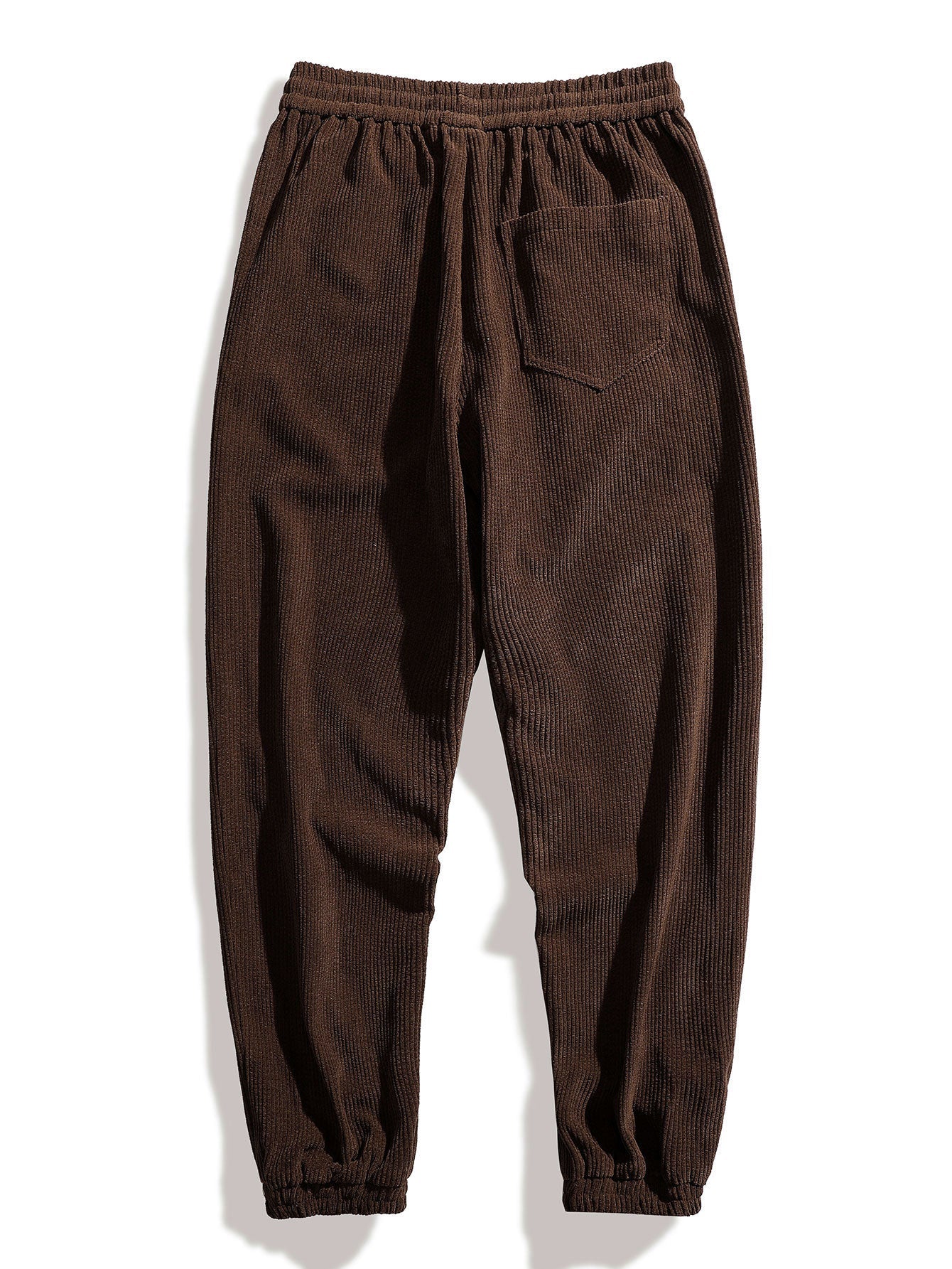 Plaid Corduroy Panel Shirt & Corduroy Jogger Pants