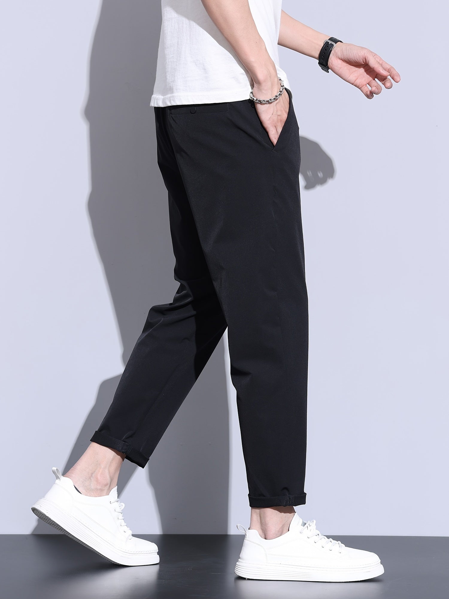 CHINO CROPPED - BLACK