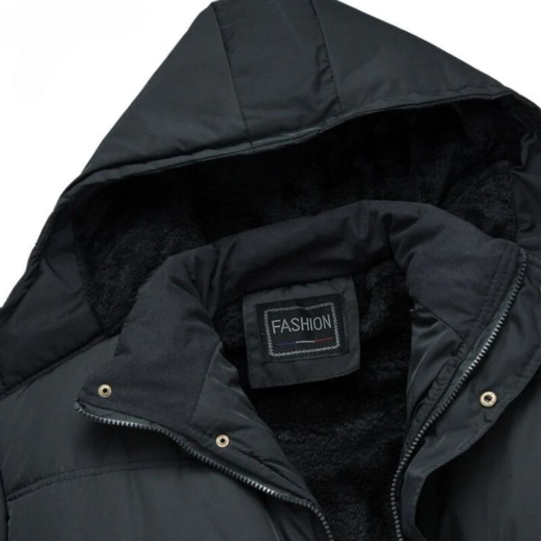 Cassius | Black Insulated Winter Jacket