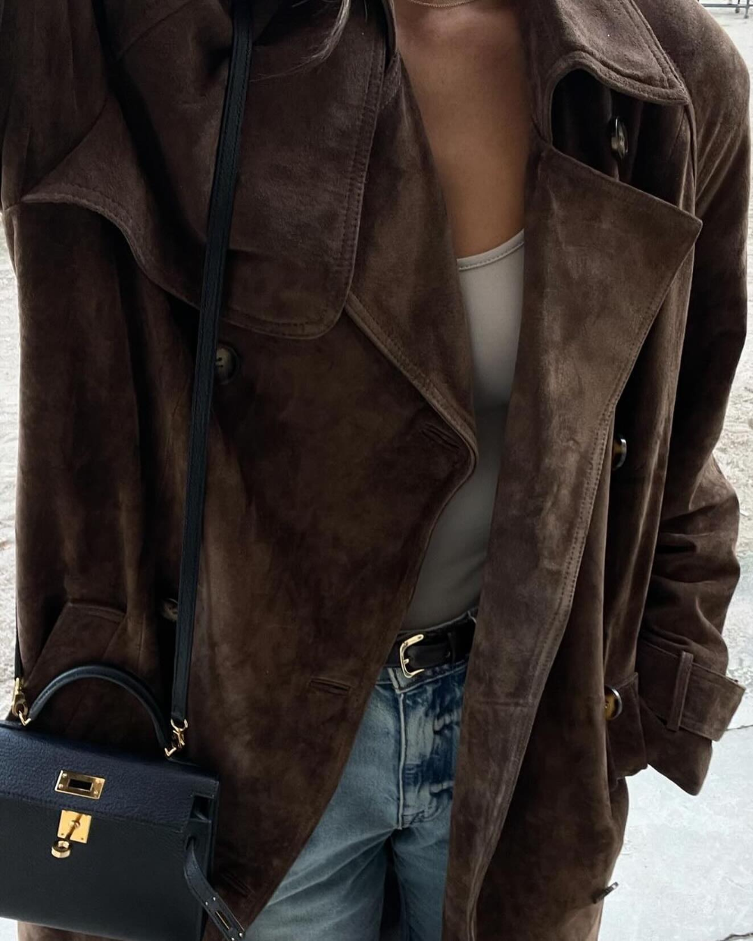 Eleanor | Suede Trenchcoat