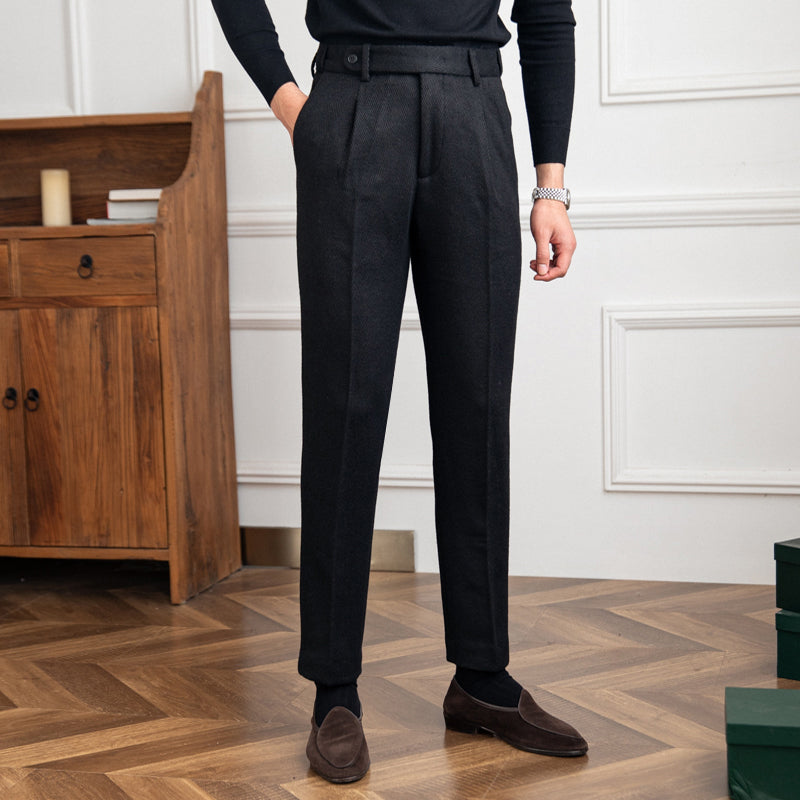 Raffael | Woolen Herringbone Pants