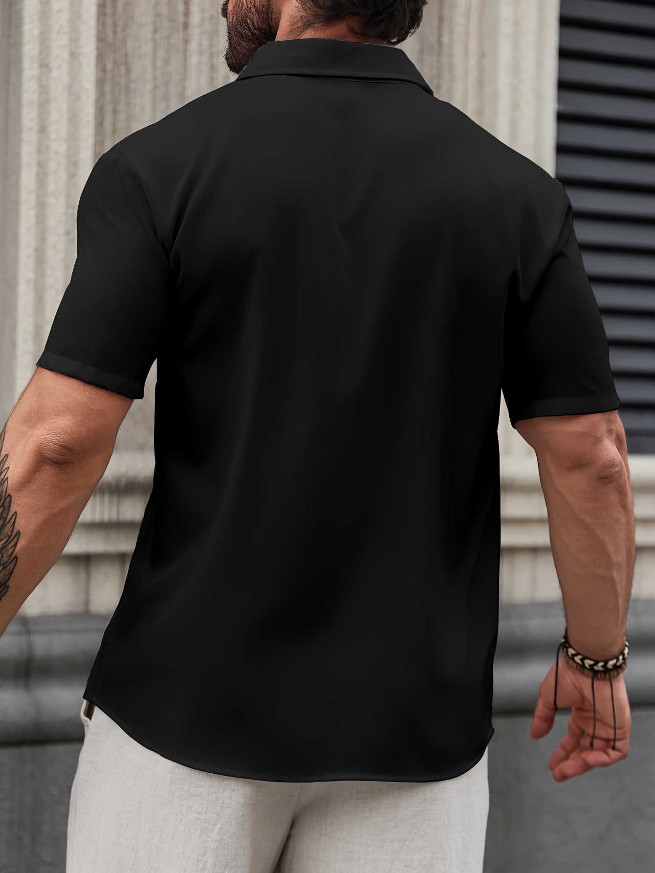 AXTON STRETCH SHIRT - BLACK