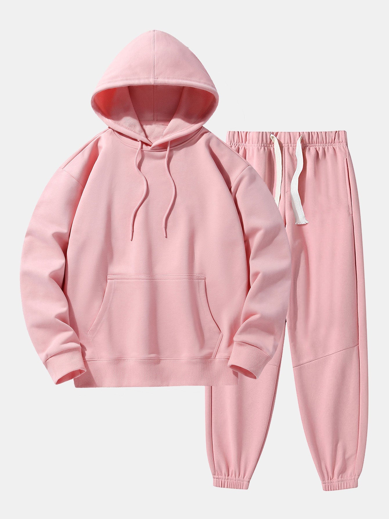 Basic Heavy Weight Drop Shoulder Relaxed Hoodie & Jogger Pants