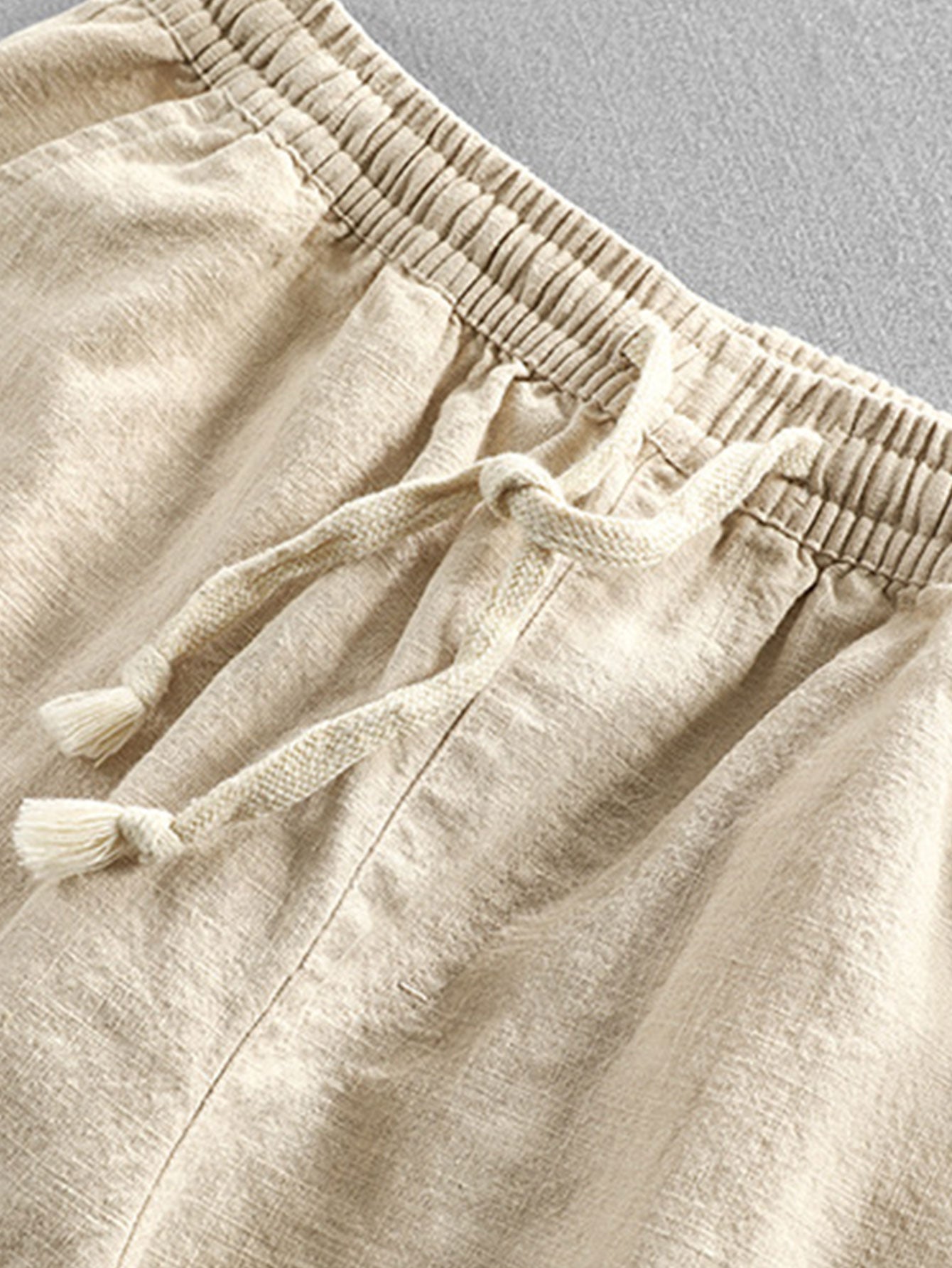 Long Sleeve Linen and Cotton Blend Button Up Shirt & Linen Cotton Blend Cropped Pants