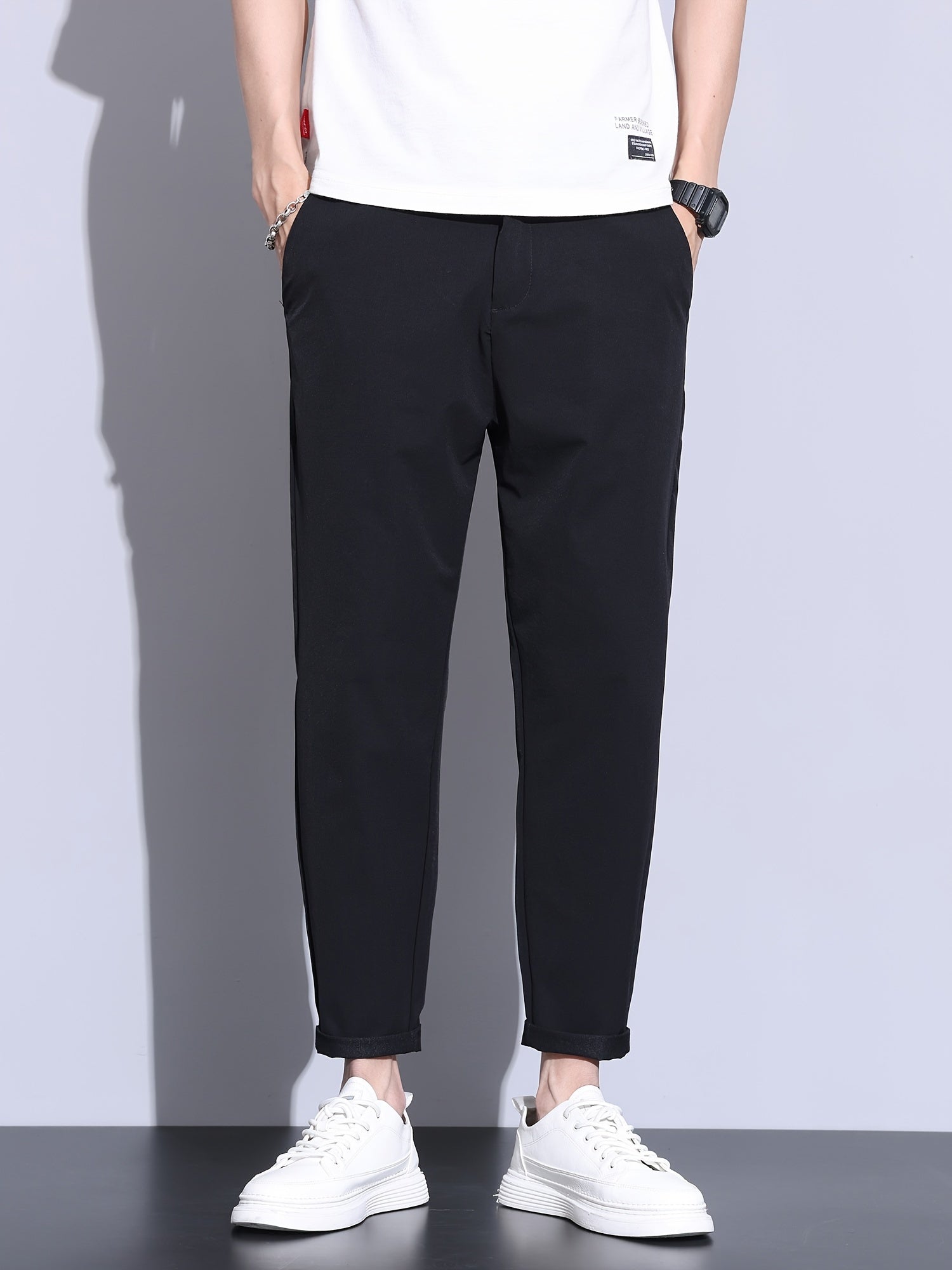 CHINO CROPPED - BLACK