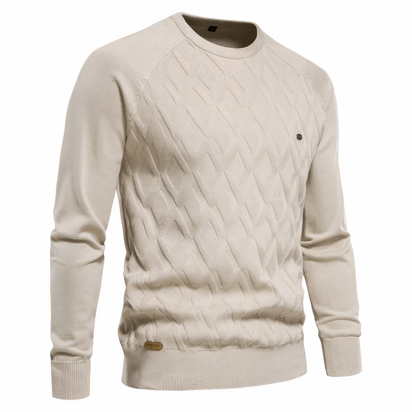 Duke | Knitted Sweater with a Diamond Pattern for Men