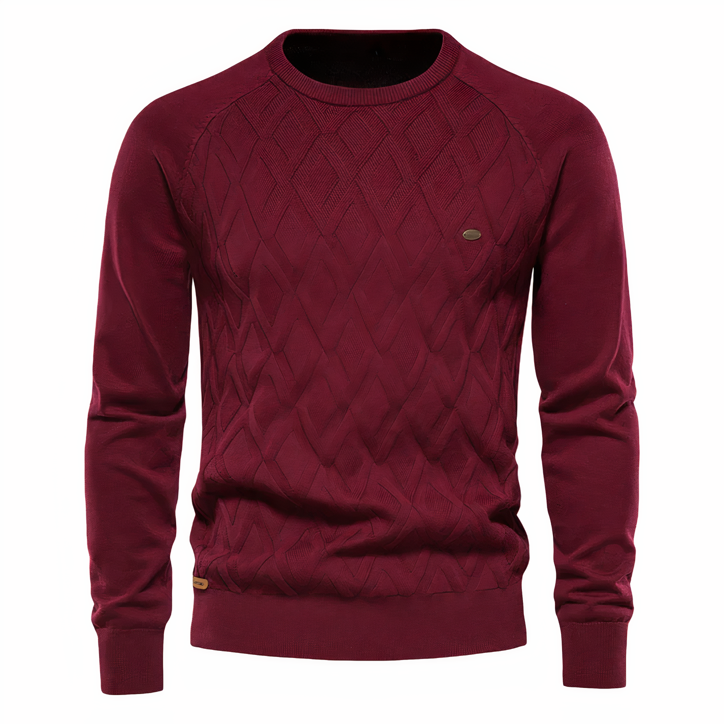 Duke | Knitted Sweater with a Diamond Pattern for Men