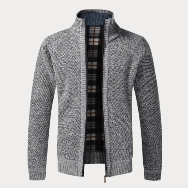 Arulco Zippered Knitted Cardigan