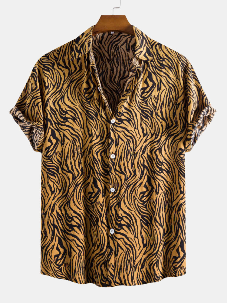 Animal Texture Cotton Shirts