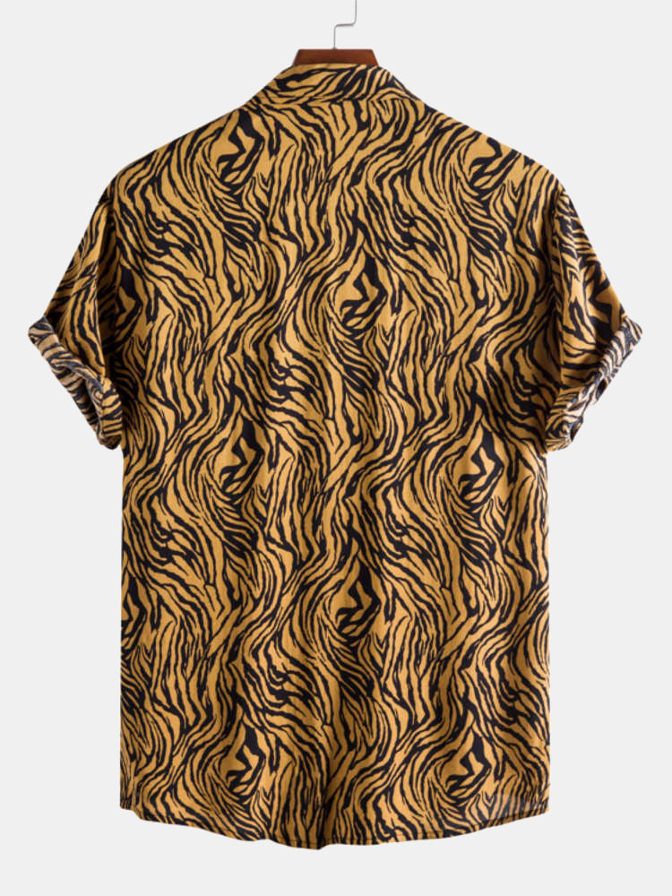 Animal Texture Cotton Shirts