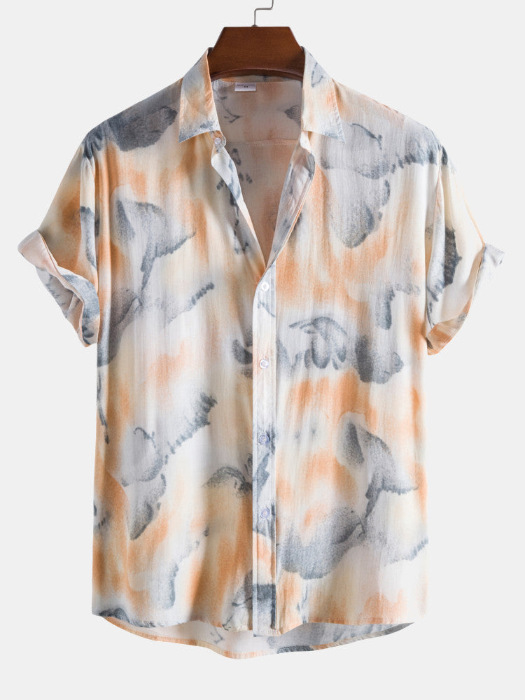 Abstract Ink Print Shirts