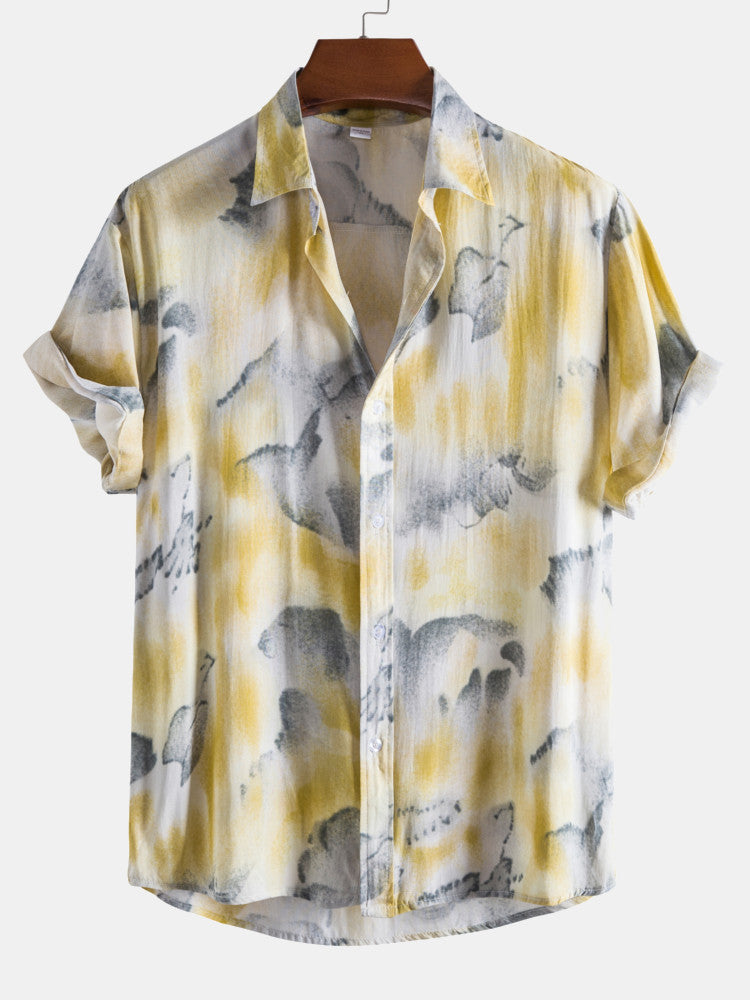 Abstract Ink Print Shirts