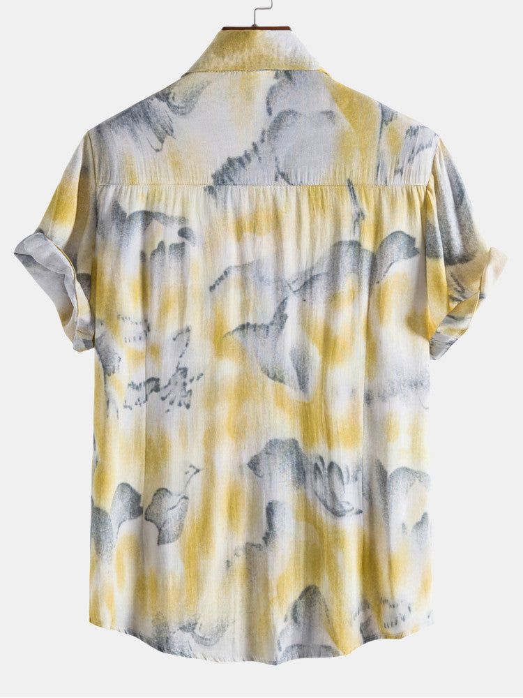 Abstract Ink Print Shirts