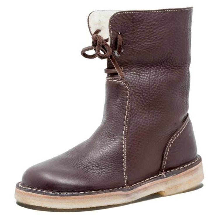 Calyx | High-Quality Leather Winter Boots with Fleece Lining