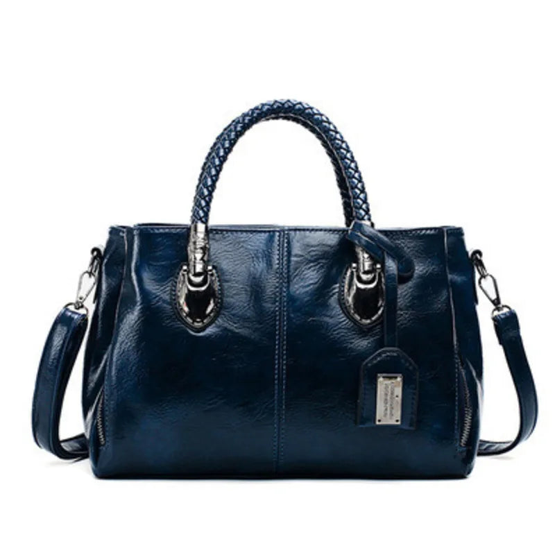 Mirabelle | Elegant Leather Handbag with Braided Handle