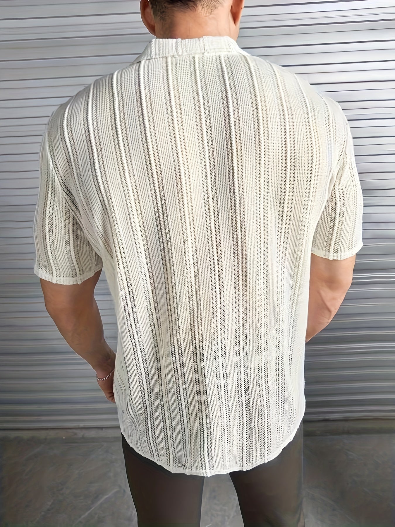 WOVEN STRIPES SHIRT - ABRIKOOS