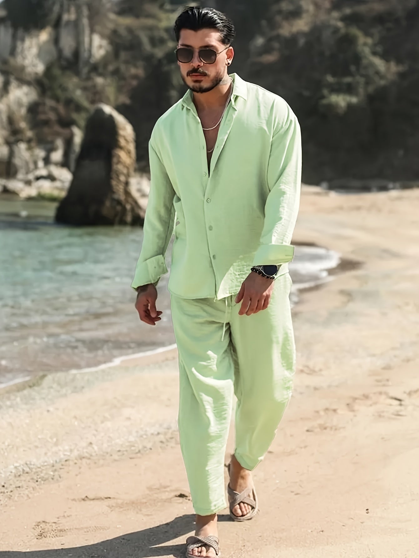 PREMIUM BAY COTTON SET - LIGHT GREEN