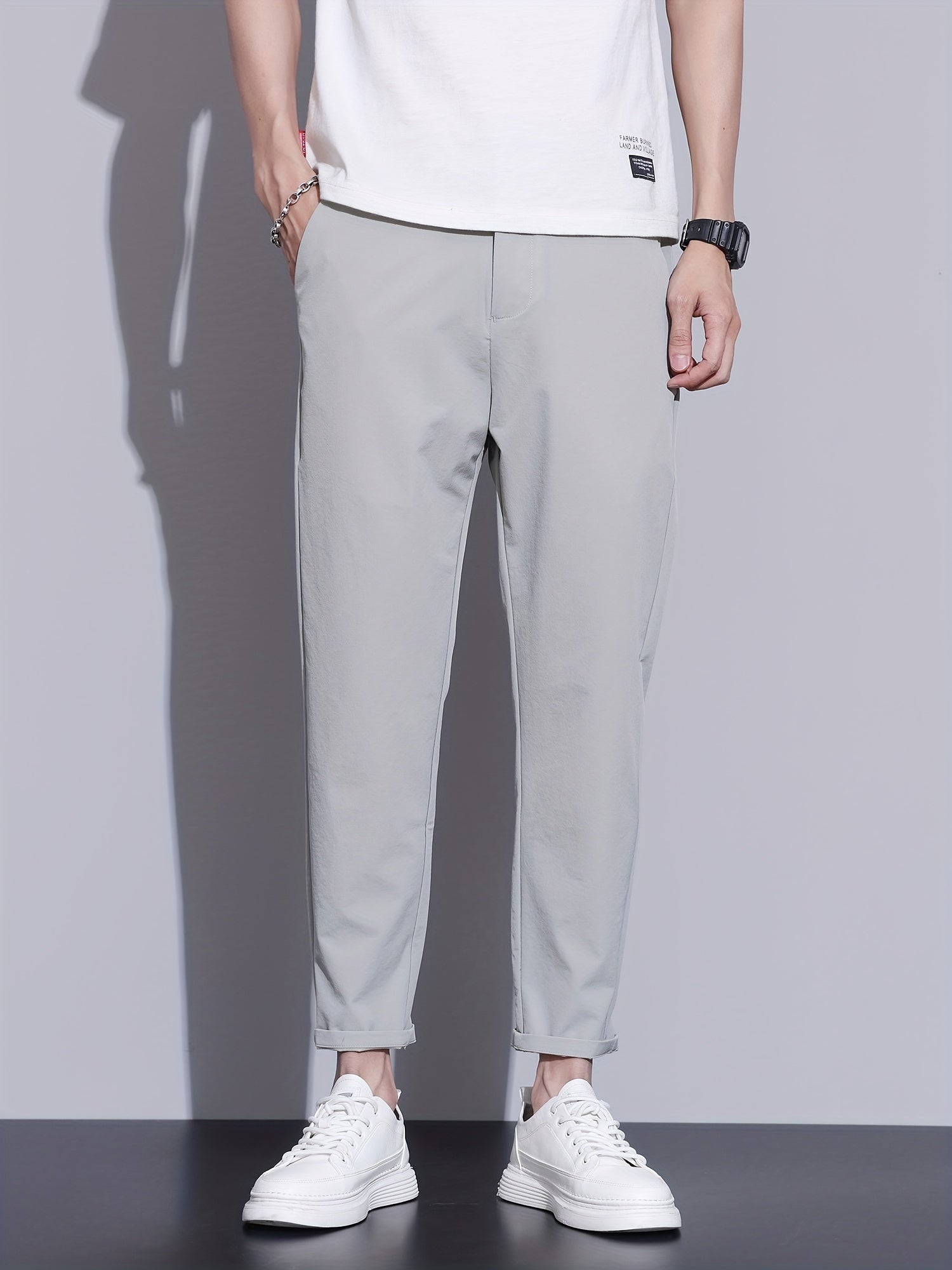 CHINO CROPPED - DARKGREY