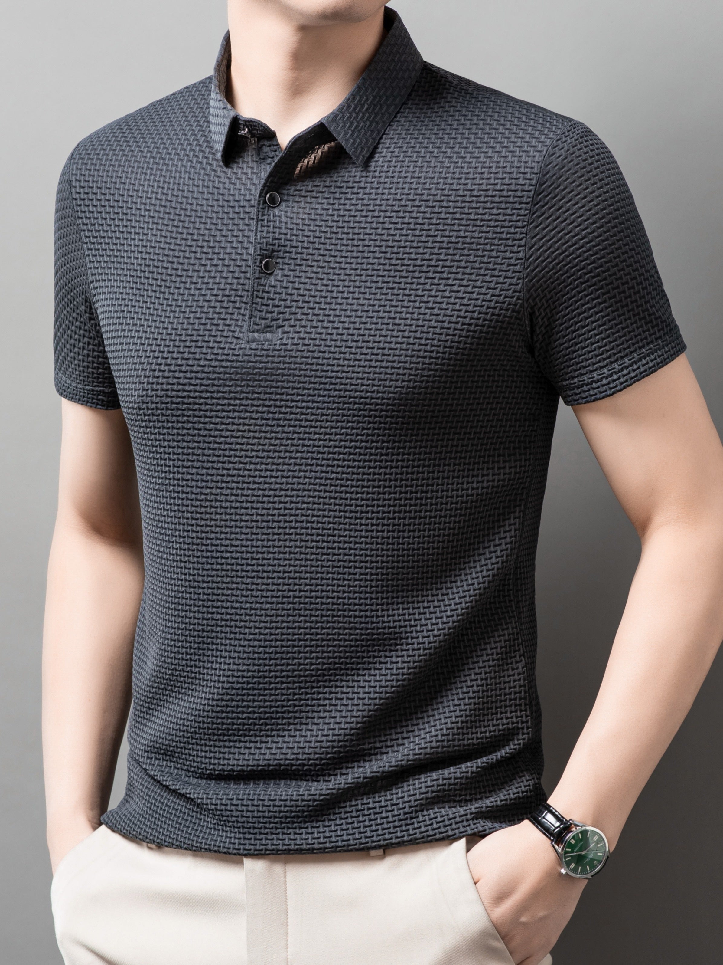 CLASSIC SOFT POLO - GREY