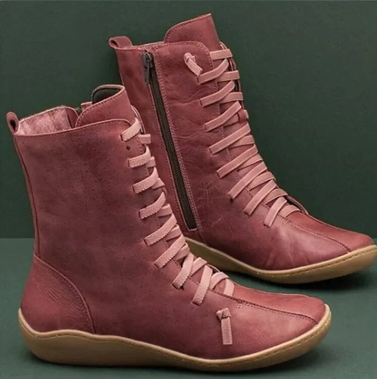 Jorja | Vintage Long Boots with Laces