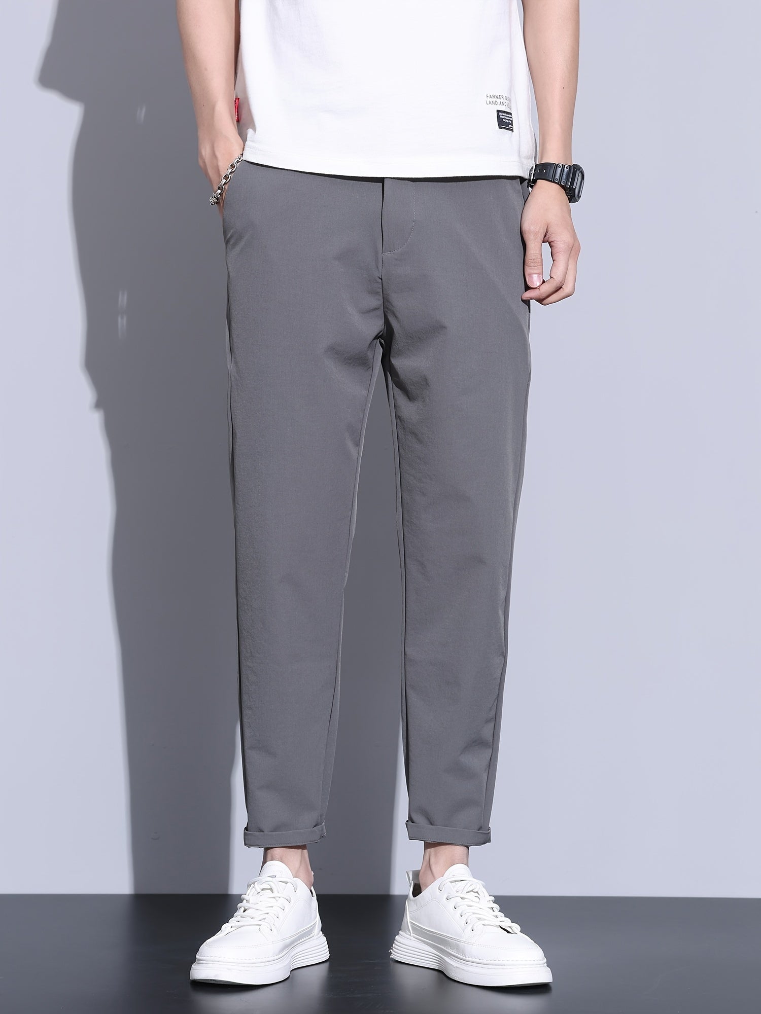 CHINO CROPPED - DARKGREY