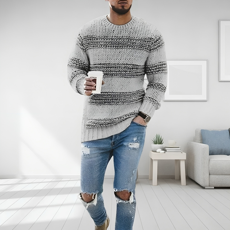 Grayson | Long-sleeved Knitted Pullover For Men