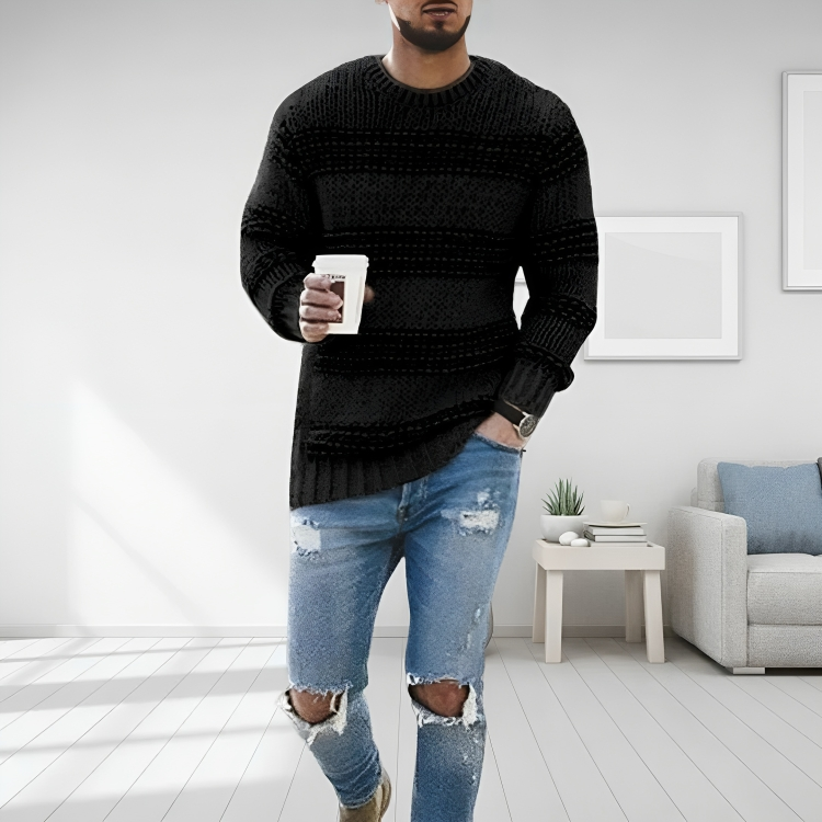 Grayson | Long-sleeved Knitted Pullover For Men