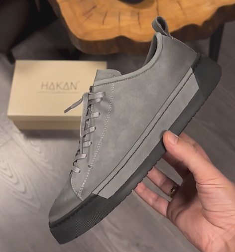 Kairo | Men's Sneaker in Grey Suede