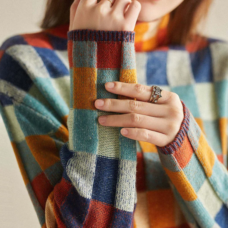 Elise - Patchwork turtleneck Sweater