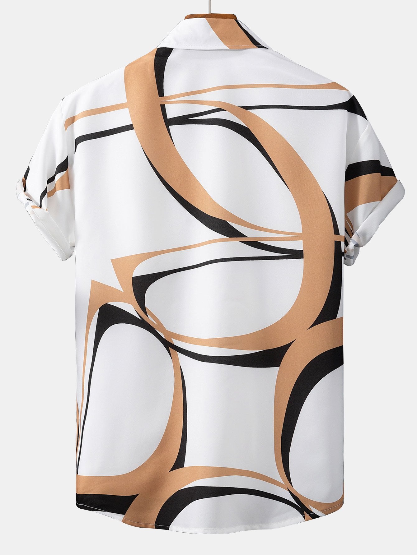 Abstract Print Button Up Shirt #Random Pattern Design#